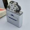 Bật Lửa Zippo Cổ Đồng Khối Mạ Chrome Phay Xước Khắc Ăn Mòn Phủ Sơn Năm 1970 Đời 4 Vạch Thẳng ZC325