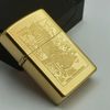 Bật Lửa Zippo Mạ Vàng Gold Plated Khắc Ăn Mòn Đại Bàng Hiếm Gặp Đời XV La Mã Năm 1999 ZL596