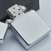 Bật Lửa Zippo Đồng Khối Mạ Chrome Phay Xước Trơn 2 Mặt Đời XV La Mã Năm 1999 ZL598
