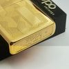 Bật Lửa Zippo Hoa Văn shimmer Gold Plated Hiếm Gặp Đời IX La Mã Năm 1993 ZL607