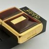 Bật Lửa Zippo Gold Plated Ốp Hổ Phách Hiếm Gặp Đời IV La Mã Năm 1988 ZL608