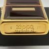 Bật Lửa Zippo Gold Plated Ốp Hổ Phách Hiếm Gặp Đời IV La Mã Năm 1988 ZL608