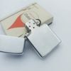 Bật Lửa Zippo Cổ Đồng Khối Mạ Chrome Phay Xước Trơn Hiếm Gặp Năm 1979 Đời 3 Vạch Sắc ZC331