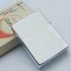 Bật Lửa Zippo Cổ Đồng Khối Mạ Chrome Phay Xước Trơn Hiếm Gặp Năm 1965 Đời 1 Chấm ZC333