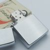 Bật Lửa Zippo Cổ Đồng Khối Mạ Chrome Phay Xước Trơn Hiếm Gặp Năm 1965 Đời 1 Chấm ZC333