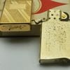 Bật Lửa Zippo Slim Mạ Vàng Gold Plated Đời 5 Vạch Sắc Năm 1977 Rất Hiếm ZQH156