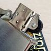 Bật Lửa Zippo Đồng Khối Mạ Chrome Phay Xước Trơn 2 Mặt Đời IX La Mã Năm 1995 ZL619