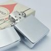 Bật Lửa Zippo Cổ Đồng Khối Mạ Chrome Phay Xước Trơn Hiếm Gặp Năm 1962 Đời 4 Chấm ZC337