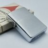Bật Lửa Zippo Cổ Đồng Khối Mạ Chrome Phay Xước Trơn Hiếm Gặp Năm 1962 Đời 4 Chấm ZC337
