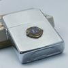 Bật Lửa Zippo Cổ Đồng Khối Mạ Chrome Phay Xước Chủ Đề LIONS Emblem Hiếm Gặp Năm 1965 Đời 1 Chấm ZC348
