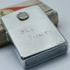 Bật Lửa Zippo Cổ Đồng Khối Mạ Chrome Phay Xước Chủ Cũ Khắc Tay Kỷ Niệm Năm 1969 Đời 5 Vạch Thẳng ZC349