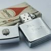 Bật Lửa Zippo Cổ Đồng Khối Mạ Chrome Phay Xước Chủ Cũ Khắc Tay Kỷ Niệm Năm 1969 Đời 5 Vạch Thẳng ZC349