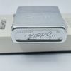 Bật Lửa Zippo Cổ Đồng Khối Mạ Chrome Phay Xước Chủ Đề Ăn Mòn Hiếm Gặp Năm 1979 Đời 3 Vạch Sắc ZC350