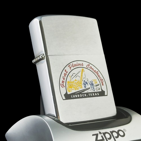 Bật Lửa Zippo Cổ Đồng Khối Mạ Chrome Phay Xước Khắc Ăn Mòn Phủ Sơn Hiếm Gặp Năm 1977 Đời 5 Vạch Sắc ZC327