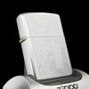 Bật Lửa Zippo Cổ Đồng Khối Mạ Chrome Venetian Hoa Văn Ý Cổ Điển Hiếm Gặp Năm 1979 Đời 3 Vạch Sắc ZC339