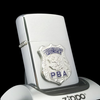 Bật Lửa Zippo Cổ Đồng Khối Mạ Chrome Phay Xước Chủ Đề Emblem Police Cực Hiếm Gặp Năm 1966 Đời 8 Vạch Thẳng ZC367