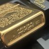 Bật Lửa Zippo Mạ Vàng Gold Plated Chủ Đề Camel Hoa Văn Hiếm Gặp Đời XII La Mã SX Năm 1996 ZL625