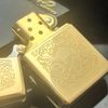 Bật Lửa Zippo Mạ Vàng Gold Plated Chủ Đề Camel Hoa Văn Hiếm Gặp Đời XII La Mã SX Năm 1996 ZL625