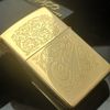 Bật Lửa Zippo Mạ Vàng Gold Plated Chủ Đề Camel Hoa Văn Hiếm Gặp Đời XII La Mã SX Năm 1996 ZL625