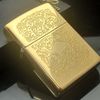 Bật Lửa Zippo Mạ Vàng Gold Plated Chủ Đề Camel Hoa Văn Hiếm Gặp Đời XII La Mã SX Năm 1996 ZL625