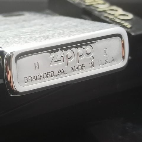 Bật Lửa Zippo Đồng Khối Mạ Chrome Trơn Phay Xước 2 Mặt Đời X La Mã Năm 1994 ZL631