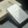 Bật Lửa Zippo Cổ Đồng Khối Mạ Chrome Venetian Hiếm Gặp Năm 1977 Đời 5 Vạch Sắc ZC356