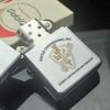 Bật Lửa Zippo Cổ Đồng Khối Mạ Chrome Phay Xước Chủ Đề Ăn Mòn Phủ Sơn Hiếm Gặp Năm 1969 Đời 5 Vạch Thẳng ZC360