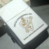 Bật Lửa Zippo Cổ Đồng Khối Mạ Chrome Phay Xước Chủ Đề Ăn Mòn Phủ Sơn Hiếm Gặp Năm 1969 Đời 5 Vạch Thẳng ZC360