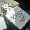 Bật Lửa Zippo Cổ Đồng Khối Mạ Chrome Bóng Chủ Đề Ăn Mòn Phủ Sơn Tầu Chiến 2 Mặt Hiếm Gặp Năm 1983 Đời 7 Vạch Huyền ZC365