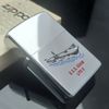 Bật Lửa Zippo Cổ Đồng Khối Mạ Chrome Bóng Chủ Đề Ăn Mòn Phủ Sơn Tầu Chiến 2 Mặt Hiếm Gặp Năm 1983 Đời 7 Vạch Huyền ZC365