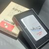 Bật Lửa Zippo Cổ Đồng Khối Mạ Chrome Bóng Chủ Đề Ăn Mòn Phủ Sơn Tầu Chiến 2 Mặt Hiếm Gặp Năm 1983 Đời 7 Vạch Huyền ZC365