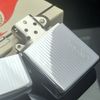 Bật Lửa Zippo Cổ Đồng Khối Mạ Chrome Bóng Sọc Dưa Huyền Thoại Hiếm Gặp, Đời 1 Vạch Thẳng Năm 1973 ZC371