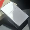 Bật Lửa Zippo Cổ Đồng Khối Mạ Chrome Bóng Sọc Dưa Huyền Thoại Hiếm Gặp, Đời 1 Vạch Thẳng Năm 1973 ZC371