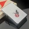 Bật Lửa Zippo Cổ Đồng Khối Mạ Chrome Phay Xước Chủ Đề Ăn Mòn Phủ Sơn Hiếm Gặp Năm 1970 Đời 4 Vạch Thẳng ZC376