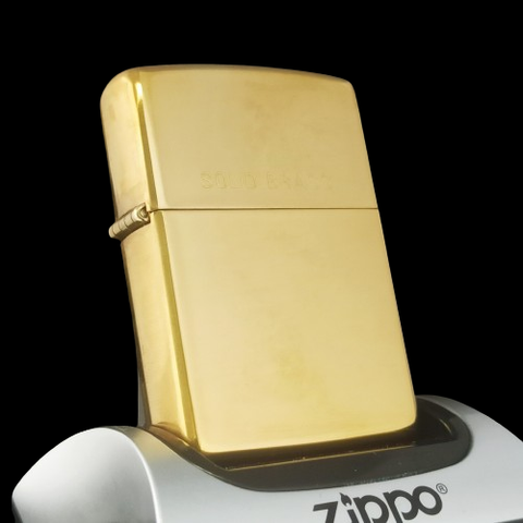 Bật Lửa Zippo Đồng Khối Solid Brass Trơn Bóng 2 Mặt Đời X La Mã Năm 1994 ZL623