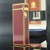 Bật Lửa Dunhill Bọc Vàng Men Đỏ Hiếm Gặp DH131