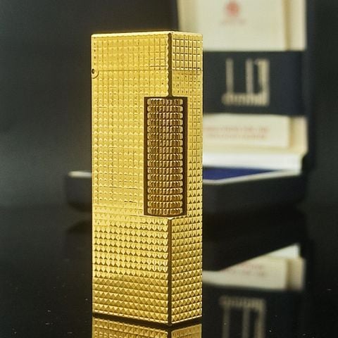 Bật Lửa Dunhill Bọc Vàng Vân Kim Cương DH133