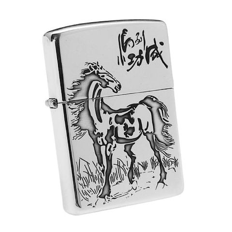 BẬT LỬA ZIPPO BẠC ĐÚC NGUYÊN KHỐI STERLING CHỦ ĐỀ MÃ ĐÁO THÀNH CÔNG BẢN GIỚI HẠN XXX/999 ZB68