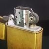 Bật Lửa Zippo Cổ 1950 Bản Tiền Thân  Bọc Da Vỏ Đồng Vành Nắp Cực Quý Hiếm SX Năm 1950 Không Mộc Đáy , Đã Qua Sử Dụng ZQHU111