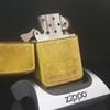 Bật Lửa Zippo Cổ 1950 Bản Tiền Thân  Bọc Da Vỏ Đồng Vành Nắp Cực Quý Hiếm SX Năm 1950 Không Mộc Đáy , Đã Qua Sử Dụng ZQHU111