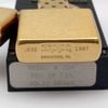 Bật Lửa Zippo Đồng Khối Chu Niên 1932 - 1987 Trơn Phay Xước 2 Mặt Đời ZQH163