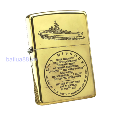 BẬT LỬA ZIPPO BRASS TẦU CHIẾN NĂM 2014 Z54
