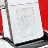 BẬT LỬA ZIPPO CHROME BÓNG CHỦ ĐỀ QUỐC HUY COLOMBIA BẢN XUẤT CHÂU ÂU ĐỜI IX NĂM 1993 ZL124