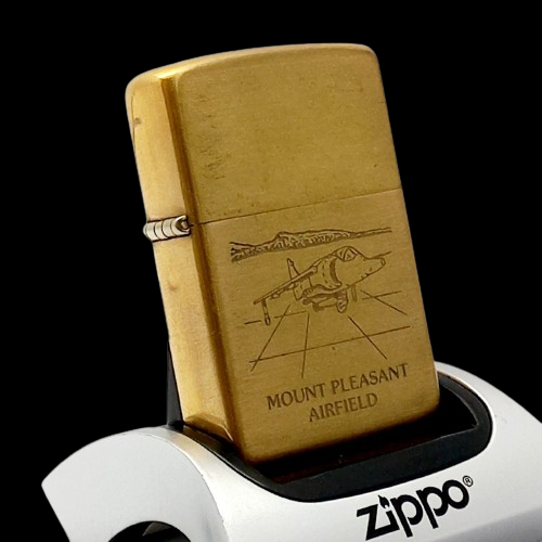 Bật Lửa Zippo Đồng Khối Chu Niên 1932 - 1985 Chủ Đề Sân Bay Quân Sự 2 Mặt Đời Quý Hiếm ZQH165