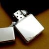 BẬT LỬA ZIPPO BẠC KHỐI STERLING BẢN CHẶT GÓC TRƠN BÓNG SX NĂM 2005 ZB86
