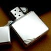 BẬT LỬA ZIPPO BẠC KHỐI STERLING BẢN CHẶT GÓC TRƠN BÓNG SX NĂM 2005 ZB86