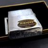 Bật Lửa Zippo Đồng Khối Mạ Chrome Vintage Chặt Góc Phay Xước Trơn 2 Mặt Đời X La Mã Năm 1994 ZL641