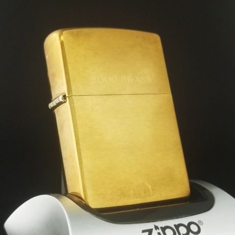 Bật Lửa Zippo Đồng Khối Trơn Phay Xước 2 Mặt Đời XI La Mã Năm 1995 ZL565