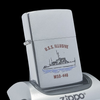 Bật Lửa Zippo Cổ Đồng Khối Mạ Chrome Phay Xước Chủ Đề Tầu Chiến Ăn Mòn Phủ Sơn Hiếm Gặp Năm 1981 Đời 1 Vạch Sắc ZC388