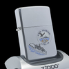 Bật Lửa Zippo Cổ Đồng Khối Mạ Chrome Bóng Chủ Đề Tầu Chiến Ăn Mòn Phủ Sơn Hiếm Gặp Năm 1982 Đời 8 Vạch Huyền ZC393